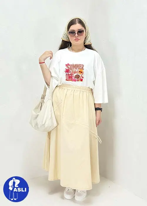 تیشرت باکسی سایز بزرگ Summer vibes